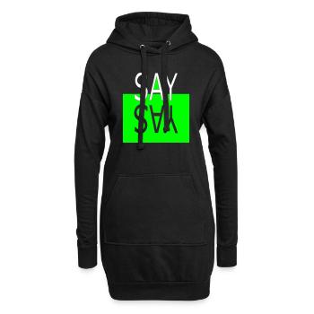 DITES YAS - Sweat-shirt à capuche long Femme - noir - Devant