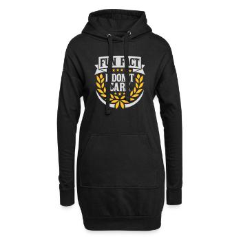 Je me fiche des faits - Sweat-shirt à capuche long Femme - noir - Devant