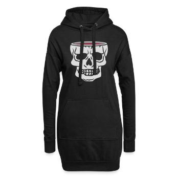 Boire Cup Skull Horror - Sweat-shirt à capuche long Femme - noir - Devant