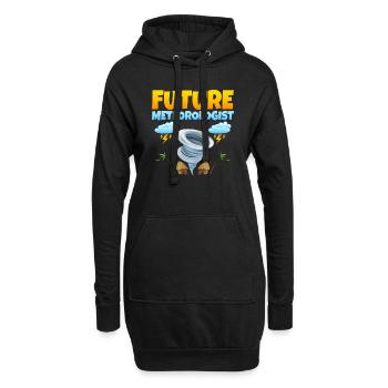 Météorologue du futur Météorologie Météorologie - Sweat-shirt à capuche long Femme - noir - Devant