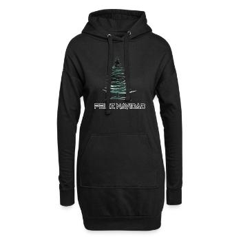 Merry Christmas , Feliz Navidad , Frohe Weihnachte - Hoodie-Kleid - Schwarz - Vorne