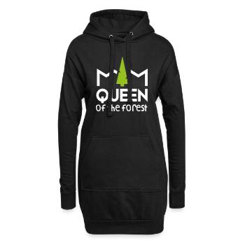 Reine de la forêt - Sweat-shirt à capuche long Femme - noir - Devant