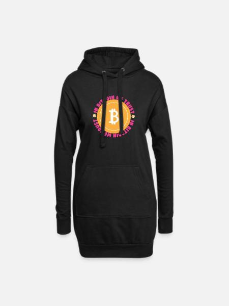 In Bitcoin We Trust - Hoodie-Kleid - Schwarz