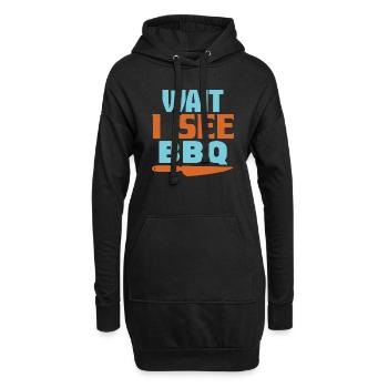 WARTE, ICH SEHE BBQ - Hoodie-Kleid - Schwarz - Vorne