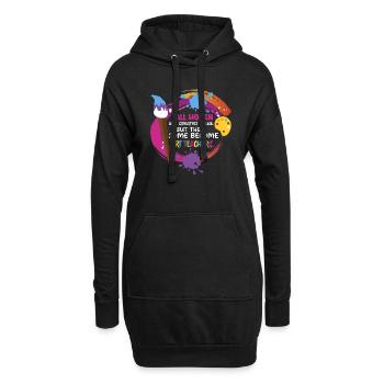 Ensuite, certains deviennent professeurs d’art Professeur d’éducation - Sweat-shirt à capuche long Femme - noir - Devant