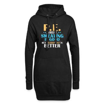 P.E. où la transpiration est bonne mais le déodorant est Bette - Sweat-shirt à capuche long Femme - noir - Devant