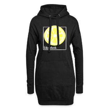 Vibe Check Zitrone - Hoodie-Kleid - Schwarz - Vorne