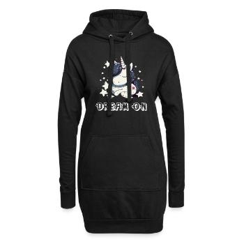 Dream on - Sweat-shirt à capuche long Femme - noir - Devant