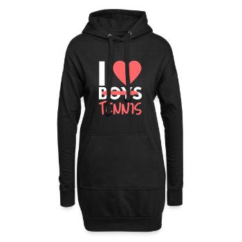 Joueur de tennis Jeu de tennis Tennis Tenue femme - Sweat-shirt à capuche long Femme - noir - Devant
