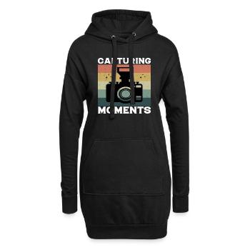 Capturing Moments - Hoodie-Kleid - Schwarz - Vorne