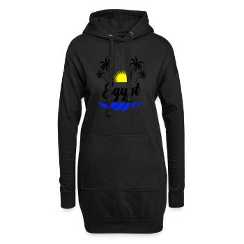 Égypte - Sweat-shirt à capuche long Femme - noir - Devant