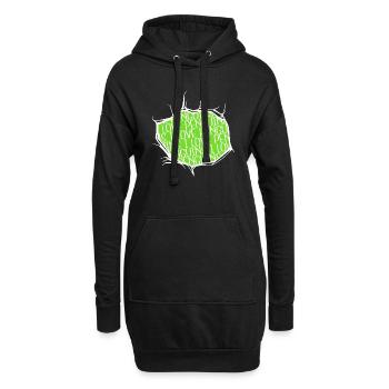 clumpsy dancing penguin fun birthday present - Hoodie-Kleid - Schwarz - Vorne