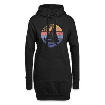 voilier voilier voilier voilier voilier voilier - Sweat-shirt à capuche long Femme - noir - Devant