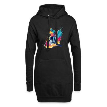 Polo Snowboard - Hoodie-Kleid - Schwarz - Vorne