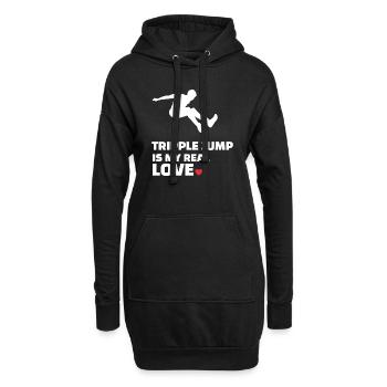 J’adore le triple saut - Sweat-shirt à capuche long Femme - noir - Devant