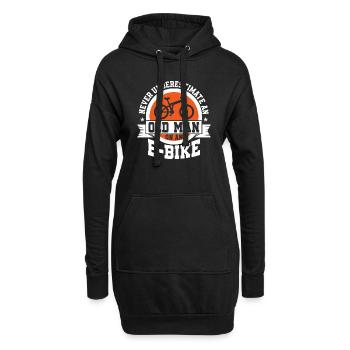 Ne sous-estimez jamais un vieil homme sur un vélo électrique Electr - Sweat-shirt à capuche long Femme - noir - Devant