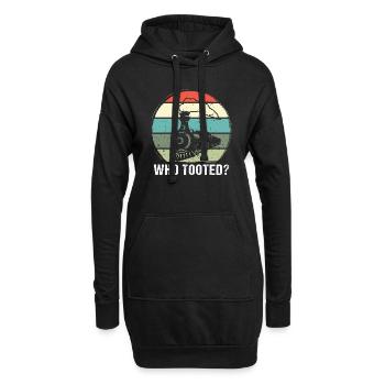 Vintage Train T-Shirt für Eisenbahnliebhaber - Hoodie-Kleid - Schwarz - Vorne