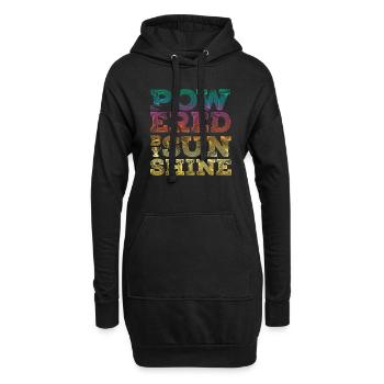 Powered by Sunshine - Hoodie-Kleid - Schwarz - Vorne
