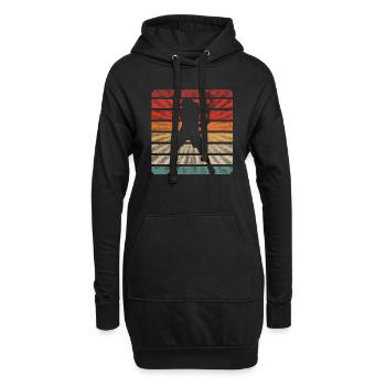 Tennis Retro Sunset - Unik-T-Shirts - Sweat-shirt à capuche long Femme - noir - Devant