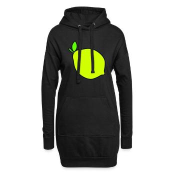 citron - Sweat-shirt à capuche long Femme - noir - Devant