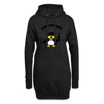 beach duck summervibes - Hoodie-Kleid - Schwarz - Vorne
