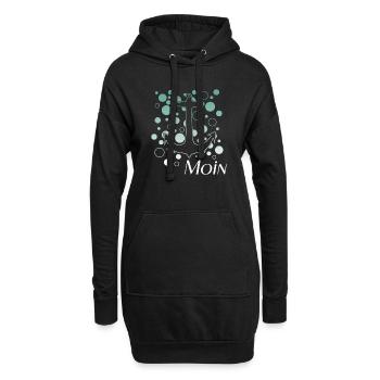 Moin - Hoodie-Kleid - Schwarz - Vorne