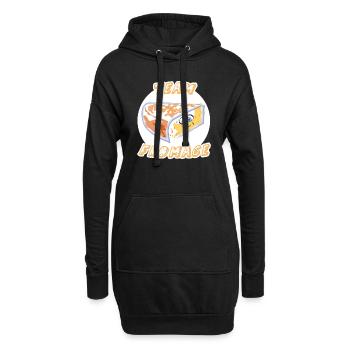 Team Käse - Hoodie-Kleid - Schwarz - Vorne