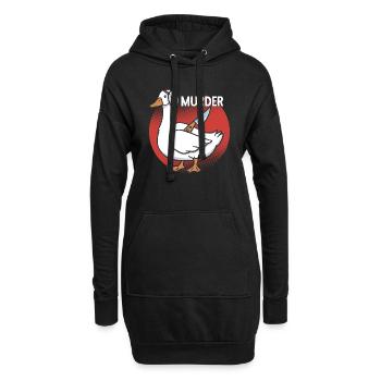 Lustige Gänse Gans Goose Vintage Silly Goose - Hoodie-Kleid - Schwarz - Vorne