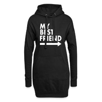 Mon Meilleur Ami Dire Cadeau Petit Ami - Sweat-shirt à capuche long Femme - noir - Devant