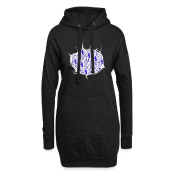 geek mechanical robots artificial christmas pajama - Hoodie-Kleid - Schwarz - Vorne