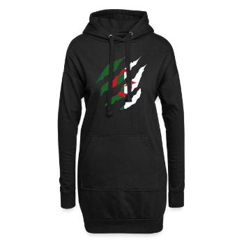 Drapeau Algérie -idée cadeau algérien - Sweat-shirt à capuche long Femme - noir - Devant