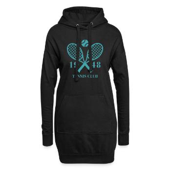 1948 Tennisclub - Hoodie-Kleid - Schwarz - Vorne