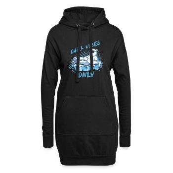 Nur Chill Vibes - Tranquil Polar Bear - Hoodie-Kleid - Schwarz - Vorne