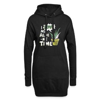 C’est le moment idéal pour les amateurs d’aloe vera - Sweat-shirt à capuche long Femme - noir - Devant