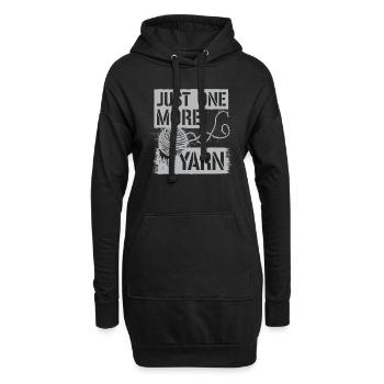 Le bonheur de tricoter en fil - Sweat-shirt à capuche long Femme - noir - Devant