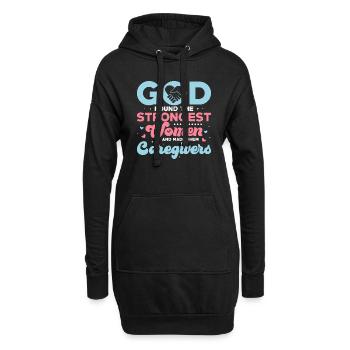 God Found The Strongest Women Caregiving Carer - Hoodie-Kleid - Schwarz - Vorne