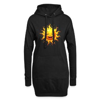 Sonne Sonnenschein Sommer Kostüm Karneval Fasching - Hoodie-Kleid - Schwarz - Vorne