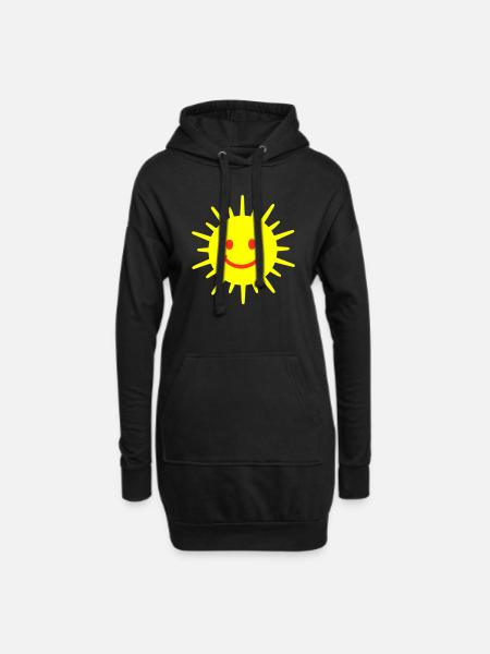 Sonne Lachen Sommer - Hoodie-Kleid - Schwarz