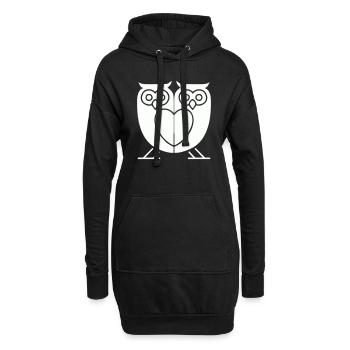 Hiboux 2 - Sweat-shirt à capuche long Femme - noir - Devant