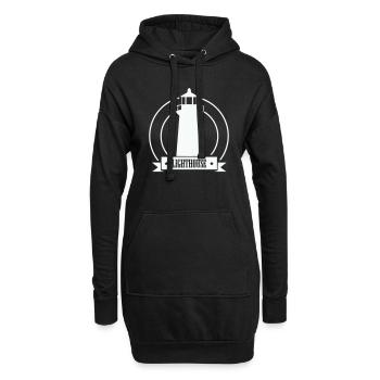Phare - Sweat-shirt à capuche long Femme - noir - Devant