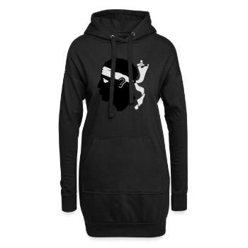 Korsika - Hoodie-Kleid - Schwarz - Vorne