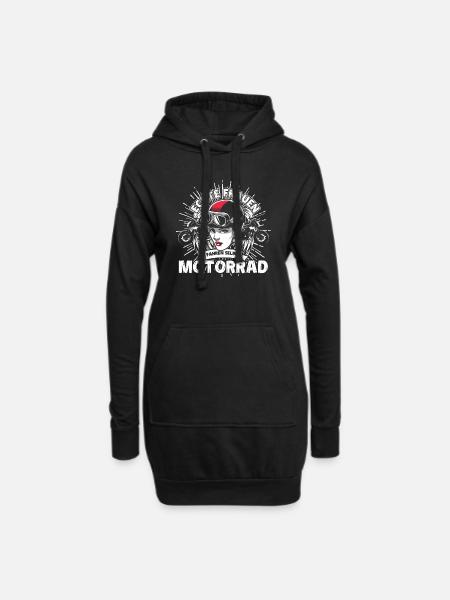 Motorrad Frauen - Hoodie-Kleid - Schwarz