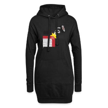 Hockey Puck drôle - Sweat-shirt à capuche long Femme - noir - Devant