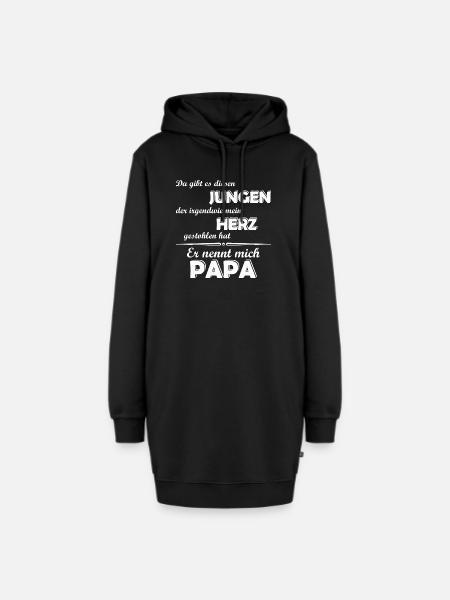 Ich liebe meinen Sohn - Papa - Hoodie-Kleid - Schwarz