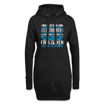ELEKTRONIKER - Gamer - Hoodie-Kleid - Schwarz - Vorne