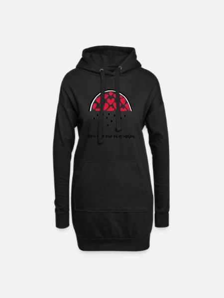 One in a melon - Hoodie-Kleid - Schwarz