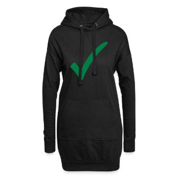 haken_ok_1__f1 - Hoodie-Kleid - Schwarz - Vorne