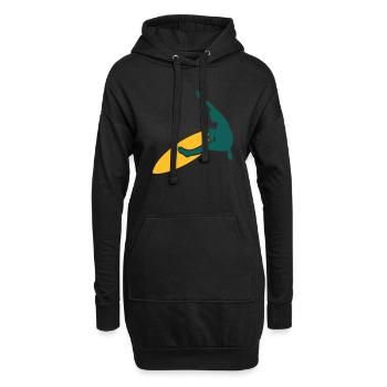 surfer - Hoodie-Kleid - Schwarz - Vorne