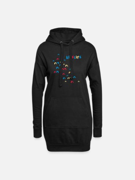 Kitelife - Hoodie-Kleid - Schwarz