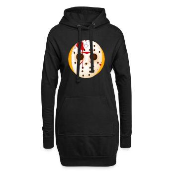 Smiley Chain Saw Mask - Sweat-shirt à capuche long Femme - noir - Devant
